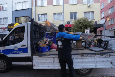 Balıkesir’de zabıta kaldırım işgallerine son veriyor