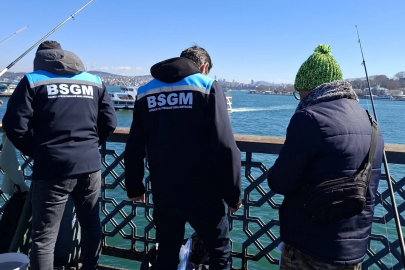 Galata ve Atatürk köprülerinde amatör balıkçılara denetim