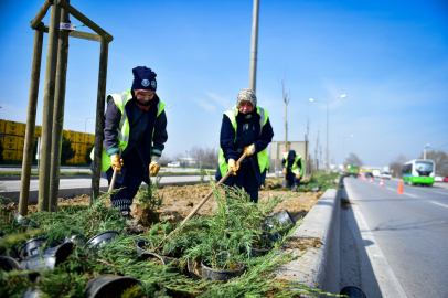 Bursa'da cadde ve bulvarlara estetik dokunuş