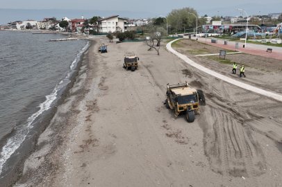 Bursa'da plajlar yaza hazır hale getiriliyor