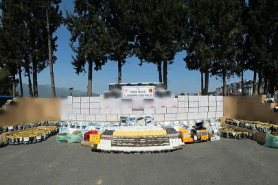 Bursa Gemlik'te milyonlarca makaron ele geçirildi